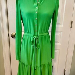 Tommy Hilfiger Green Long Sleeve Dress